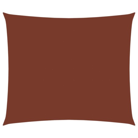 vidaXL Toldo de vela rectangular tela Oxford terracota 3x4 m