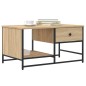 vidaXL Mesa de centro madera de ingeniería roble Sonoma 85,5x51x45 cm