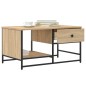 vidaXL Mesa de centro madera de ingeniería roble Sonoma 85,5x51x45 cm