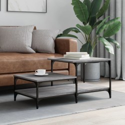 vidaXL Mesa de centro madera de ingeniería gris Sonoma 100x50,5x45 cm