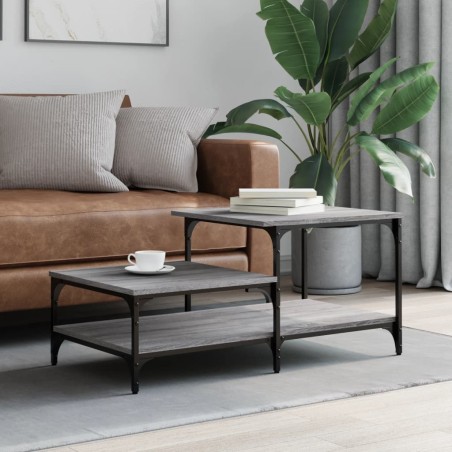 vidaXL Mesa de centro madera de ingeniería gris Sonoma 100x50,5x45 cm