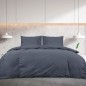 vidaXL Juego de funda nórdica algodón gris antracita 260x220 cm