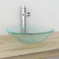 vidaXL Lavabo vidrio templado transparente 42 cm vidaXL Lavabo vidrio templado transparente 42 cm