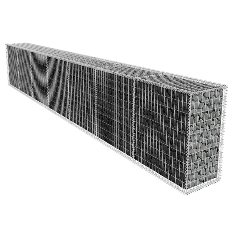 vidaXL Muro de gaviones con cubierta acero galvanizado 600x50x100 cm vidaXL Muro de gaviones con cubierta acero galvanizado 600x50x100 cm