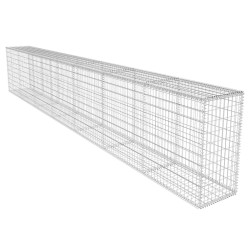 vidaXL Muro de gaviones con cubierta acero galvanizado 600x50x100 cm  