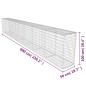 vidaXL Muro de gaviones con cubierta acero galvanizado 600x50x100 cm vidaXL Muro de gaviones con cubierta acero galvanizado 600x50x100 cm
