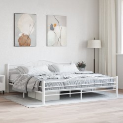 vidaXL Estructura de cama de metal blanca 180x200 cm