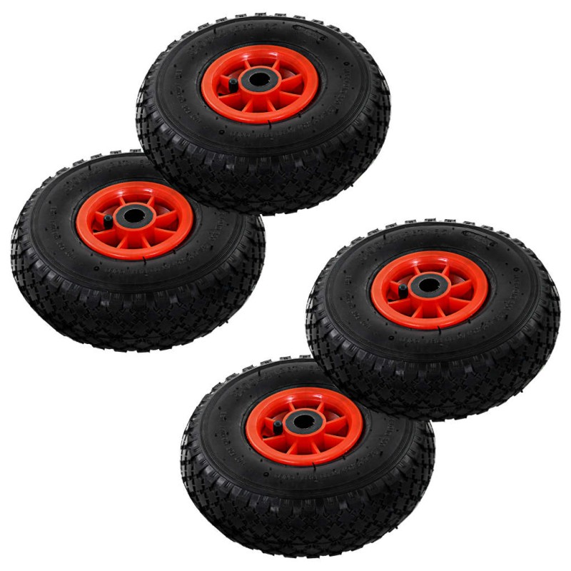 vidaXL Ruedas de carrito de sacos 4 unidades goma 3.00-4 (245x82) vidaXL Ruedas de carrito de sacos 4 unidades goma 3.00-4 (245x82)