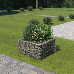 vidaXL Arriate de gaviones de acero 90x90x50 cm