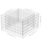 vidaXL Arriate de gaviones de acero 90x90x50 cm vidaXL Arriate de gaviones de acero 90x90x50 cm