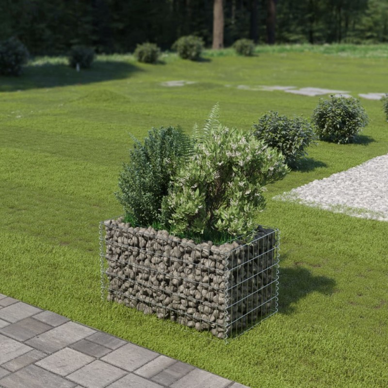 vidaXL Arriate de gaviones de acero 90x50x50 cm vidaXL Arriate de gaviones de acero 90x50x50 cm