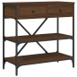 vidaXL Mesa consola madera de ingeniería marrón roble 75x34,5x75 cm