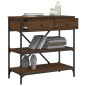 vidaXL Mesa consola madera de ingeniería marrón roble 75x34,5x75 cm