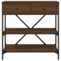 vidaXL Mesa consola madera de ingeniería marrón roble 75x34,5x75 cm