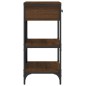 vidaXL Mesa consola madera de ingeniería marrón roble 75x34,5x75 cm
