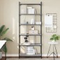 vidaXL Librería 6 estantes madera ingeniería gris Sonoma 76x32x192 cm