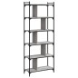 vidaXL Librería 6 estantes madera ingeniería gris Sonoma 76x32x192 cm