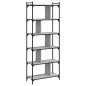 vidaXL Librería 6 estantes madera ingeniería gris Sonoma 76x32x192 cm