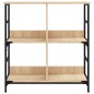 vidaXL Estantería de madera de ingeniería roble Sonoma 78,5x33x82 cm vidaXL Estantería de madera de ingeniería roble Sonoma 78,5x33x82 cm