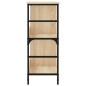 vidaXL Estantería de madera de ingeniería roble Sonoma 78,5x33x82 cm vidaXL Estantería de madera de ingeniería roble Sonoma 78,5x33x82 cm