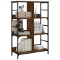 vidaXL Estantería de madera ingeniería marrón roble 78,5x33x117,5 cm vidaXL Estantería de madera ingeniería marrón roble 78,5x33x117,5 cm