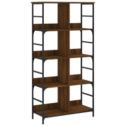 vidaXL Estantería de madera de ingeniería marrón roble 78,5x33x153 cm