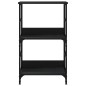 vidaXL Estantería de madera de ingeniería negra 50x33x82 cm vidaXL Estantería de madera de ingeniería negra 50x33x82 cm