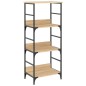 vidaXL Estantería de madera ingeniería roble Sonoma 50x33x117,5 cm vidaXL Estantería de madera ingeniería roble Sonoma 50x33x117,5 cm