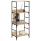 vidaXL Estantería de madera ingeniería roble Sonoma 50x33x117,5 cm vidaXL Estantería de madera ingeniería roble Sonoma 50x33x117,5 cm