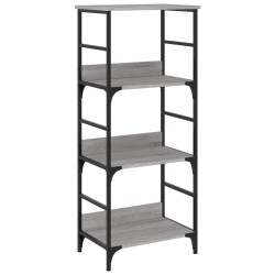vidaXL Estantería de madera de ingeniería gris Sonoma 50x33x117,5 cm