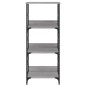 vidaXL Estantería de madera de ingeniería gris Sonoma 50x33x117,5 cm