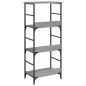 vidaXL Estantería de madera de ingeniería gris Sonoma 50x33x117,5 cm
