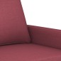 vidaXL Juego de sofás con cojines 3 piezas tela rojo tinto vidaXL Juego de sofás con cojines 3 piezas tela rojo tinto