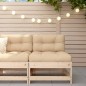 vidaXL Sofá central con cojines madera maciza de pino vidaXL Sofá central con cojines madera maciza de pino