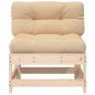 vidaXL Sofá central con cojines madera maciza de pino vidaXL Sofá central con cojines madera maciza de pino