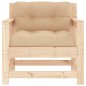 vidaXL Sillones de jardín con cojines 2 uds madera maciza de pino vidaXL Sillones de jardín con cojines 2 uds madera maciza de pino