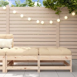 vidaXL Taburetes de jardín con cojines 2 uds madera maciza de pino