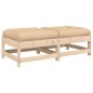vidaXL Taburetes de jardín con cojines 2 uds madera maciza de pino vidaXL Taburetes de jardín con cojines 2 uds madera maciza de pino