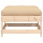 vidaXL Taburetes de jardín con cojines 2 uds madera maciza de pino vidaXL Taburetes de jardín con cojines 2 uds madera maciza de pino