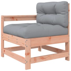vidaXL Sillón de jardín con cojines madera maciza de abeto Douglas