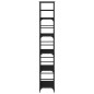 vidaXL Estantería de madera de ingeniería negra 50x33x188,5 cm vidaXL Estantería de madera de ingeniería negra 50x33x188,5 cm