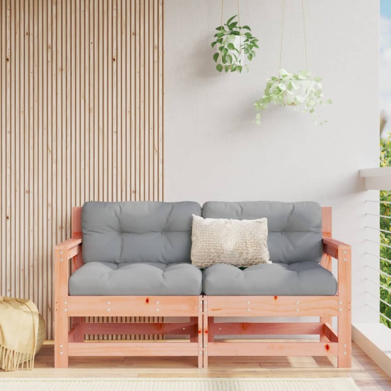 vidaXL Sillones de jardín y cojines 2 uds madera maciza abeto Douglas vidaXL Sillones de jardín y cojines 2 uds madera maciza abeto Douglas