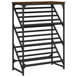 vidaXL Mueble zapatero madera de ingeniería marrón roble 60x30x85 cm