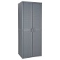 vidaXL Armario de almacenaje para jardín PP ratán gris 65x45x172 cm vidaXL Armario de almacenaje para jardín PP ratán gris 65x45x172 cm