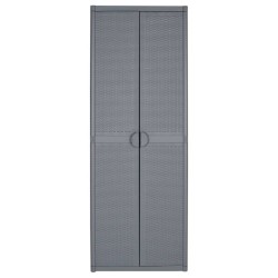 vidaXL Armario de almacenaje para jardín PP ratán gris 65x45x172 cm