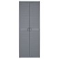vidaXL Armario de almacenaje para jardín PP ratán gris 65x45x172 cm vidaXL Armario de almacenaje para jardín PP ratán gris 65x45x172 cm