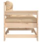 vidaXL Sillón de jardín con cojines madera maciza de pino vidaXL Sillón de jardín con cojines madera maciza de pino