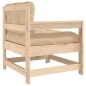 vidaXL Sillón de jardín con cojines madera maciza de pino vidaXL Sillón de jardín con cojines madera maciza de pino