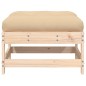 vidaXL Taburete de jardín con cojín madera maciza de pino vidaXL Taburete de jardín con cojín madera maciza de pino