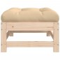 vidaXL Taburete de jardín con cojín madera maciza de pino vidaXL Taburete de jardín con cojín madera maciza de pino